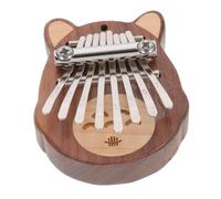 HYTROVE 1set Mini Kalimba Finger Piano Deep Wood Color for Beginners Boys and Girls Portable Music Instrument for Home School Outdoor Fun Relaxation Performance