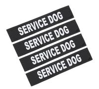 HYTROVE 2 Pairs Reflective Dog Vest Stickers for Pets, Self-adhesive Pu Material with Creative English Words Design, for Walking and Weekend Parties