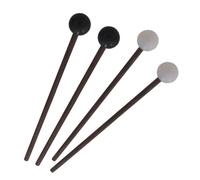 HYTROVE 2 Pairs Wooden Rubber Mallet Drumsticks for Tongue Drum and Marimba with Smooth Surface and Convenient to Hold, Practical Percussion Instrument Accessory for Beginners