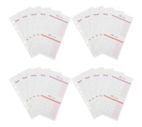 HYTROVE 20 Sheets Double-sided Meal Tracking and Budget Planning Planner Refills A6 Calendar Inserts Paper for Mealtracking and Planning