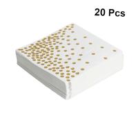 HYTROVE 20PCS Disposable Paper Napkins with Golden Dots Pattern Soft Absorbent Tissue for Party Wedding Birthday Shower Festival Gatherings