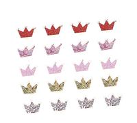 HYTROVE 20pcs Pet Crown Hair Bands Elastic Grooming Accessories for Dogs Cats Mixed Colors for Hairstyles and Pet Grooming