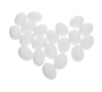 HYTROVE 20pcs Solid Fake Pigeon Eggs for Bird Hatching Simulation Eggs for Pigeons Crafting and Projects