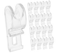 HYTROVE 20pcs Transparent Curtain Hooks Easy Installation Clips for Roller Blinds Chain Retainers for Curtains Window Shades Elegant Design for Home Decor
