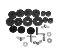 HYTROVE 23pcs Cymbal Accessory Set Felt Pads Replacement Sleeves Drum Key and Stand Tubes for Enhanced Drum Protection