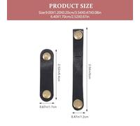 HYTROVE 24Pcs Cow Leather Cable Winders and Straps Set, Portable USB Wire Fixing Clips with Short Long Black and Brown Cord Organizers for Headphone and Data Cable Management at Home and