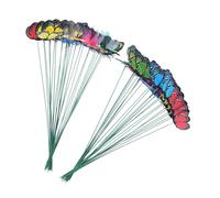 HYTROVE 24pcs Pvc Artificial Dragonfly Stakes for Garden and Lawn Wings That Can Be Pushed Open Or Shut, Sway in The Breeze, for Indoor and Outdoor Plant Decorations