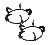 HYTROVE 2pcs 20.2cm Cast Iron Gas Stove Racks Pot Brackets Stove Cookware Rings for Gas Hob Pan Support Replacement Parts for Kitchen Cooking