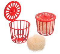 HYTROVE 2pcs Bird Nest Bowls for Parrot and Pigeon, Washable Plastic and Jute Material, Easy to Install Breeding Nest Bowls for Pet Shops and Zoos