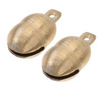 HYTROVE 2pcs Brass Pet Bells for Dog Collars, Small Decorative Earth-shaped Bells with Pendant, Multipurpose Collar Accessories for Dogs, Sheep, Cattle and Pet Training