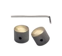 HYTROVE 2pcs Bronze Metal Volume and Tone Control Knobs for Electric Guitar and Bass with Wrench Easy to Install Aluminium Alloy Guitar Pedal Coupler Prolongs Pedal Life Span