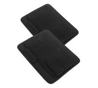 HYTROVE 2pcs Car Visor Organizer with Faux Space Saving Storage Pouch for Sunglasses Receipts Cards and License Fit for Various Car Models Protects Documents From Sunlight