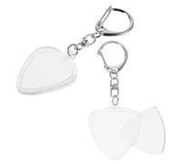 HYTROVE 2pcs Compact Guitar Pick Case with Keyring, Portable Plectrum Holder in Pendant Style, Metal and Plastic Material, for Performances and Practice Sessions by Hobbyist Guitarists