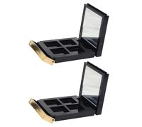 HYTROVE 2Pcs Cosmetic Storage Cases Eyeshadow Palette Containers with Mirror for Makeup Organiser and Travel