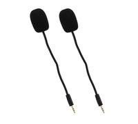 HYTROVE 2pcs Detachable Wired Gaming Microphone Boom with Sponge Cap and Volume Adjustment, Compatible with Headphones for Home Computer and Competitive Play