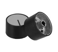 HYTROVE 2pcs Gas Stove Control Knobs Black Silver Replacement Knobs for Oven and Cooktop Easy Operation Modern Design Compatible with Various Models