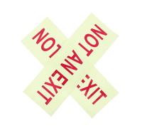HYTROVE 2pcs Glow in Dark Not An Exit Signs Self Adhesive Emergency Warning Sign for Business Directional for Indoor Outdoor Use