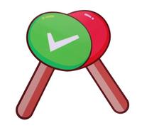 HYTROVE 2Pcs Handheld Judging Paddle Double Sided Voting Board for Classroom Games Teacher Voting and Interactive Learning Compact PVC Material
