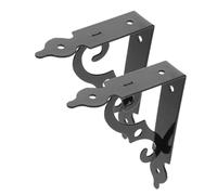 HYTROVE 2Pcs Heavy Duty Metal Wall Brackets Thickened Floating Shelf Mounts Stable Support for Shelving Unit Wall Storage Easy to Install Shelf Rack Supports