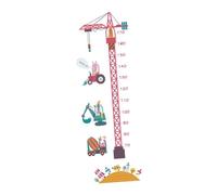 HYTROVE 2PCS Height Wall Stickers Cartoon Tower Crane Design PVC Art Decals for Bedroom Nursery Decoration