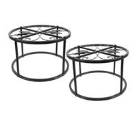 HYTROVE 2pcs Metal Chicken Feeder Rack with Stable and Firm Iron Construction, Simple Installation, Suitable for Small Animals and Coop Decor, Black Heavy Duty Waterer Stand