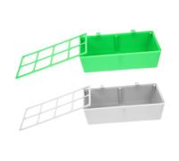 HYTROVE 2pcs Plastic Bird Feeder Tray Bird Cage Accessory No Mess Food Container for Caged