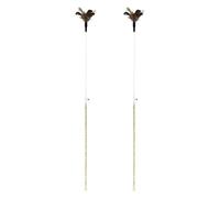 HYTROVE 2Pcs Portable Cat Teasing Sticks Interactive for Kittens Safe Pendants Engaging Playtime for Healthy Cats Fun Exercise Essentials