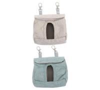 HYTROVE 2pcs Rabbit Boredom Breaker Bedding Hay Feeder Bag Hanging Food Bag for Small Feeder