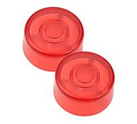 HYTROVE 2pcs Red Plastic Guitar Effect Pedal Footswitch Caps, Sturdy Foot Nail Toppers Not Easy to Break or Bend, Lightweight Guitar Effect Accessories for Music Performance