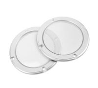 HYTROVE 2pcs Round Metal Speaker Grill Mesh Decorative Horn Mesh Protector for Home and Car Audio Systems Dirt Guard with Elegant Silver Ring Design