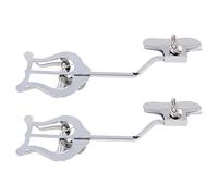 HYTROVE 2Pcs Silver Trombone Music Score Holder Clips Durable Wear Resistant Music Clips for Practicing Musicians Students Non Slip Design for Enhanced Music Reading