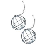 HYTROVE 2pcs Stainless Steel Hanging Hay Rack for Rabbits and Guinea Pigs, Space Saving Multi-function Pet Grass Feeder Suitable for Hanging in The Balcony Or Placing in The Garden