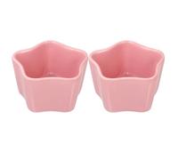 HYTROVE 2pcs Star Shaped Ceramic Pet Feeding Bowls for Small Pets like Pigeon and Guinea Pig with Smooth Surface and Easy to Clean for Feeding Small Animals