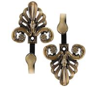 HYTROVE 2pcs Vintage Zinc Alloy Coat Hooks Wall Mounted Key Holder with Fine Workmanship and Easy Installation, European Style Retro Decorative Wall Storage Hooks for Keys and Belts