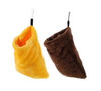 HYTROVE 2Pcs Warm Flannel Hamster Sleeping Bags Squirrel Hanging Nests for Small Pets Comfortable Skin Friendly for Hamsters Mice Gerbils Easy to Hang Pet Cage
