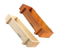 HYTROVE 2pcs Wooden Planter Boxes for Succulent Plants with Rectangular Shape Suitable for Windowsill and Table Display