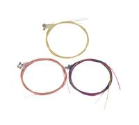 HYTROVE 3 Sets Assorted Colour Metal Guitar Strings for Acoustic and Classical Guitars Comfortable Play Replacement Parts Musical Instrument Accessories