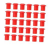 HYTROVE 30pcs Red Plastic Rebar Safety Caps Mushroom Cover High Visibility Protective End Caps for Construction Site Safety and Hazard Prevention