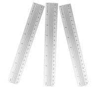 HYTROVE 3Pcs Aluminum Ruler Multi Use Geometry Measuring Tool for Drawing Engineering Architecture Portable Lightweight Design for Students Professionals
