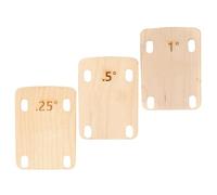 HYTROVE 3pcs Guitar Neck Shims Set Maple Wood Neck Spacers 0.25° 0.5° 1° Angle Adjustment Gaskets for Electric Guitar and Repair Accessories
