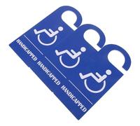HYTROVE 3pcs Handicap Parking Signs PVC Disabled Placard with Wheelchair Symbol for Car and Facility Doors Weather-resistant Accessible Parking Lot Permit Tags