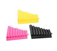 HYTROVE 3pcs Kids 8-tube Plastic Pan Flute Musical Instruments Set for Early Music Education Preschool Wind Instrument Toy Flute for Beginners in Yellow, Black, and Pink