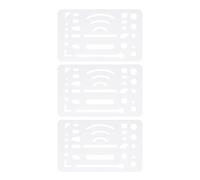 HYTROVE 3pcs Stainless Steel Drawing Eraser Shield Templates for Engineering and Mechanical Drafting with Clean Erasing Feature for Architects and Students
