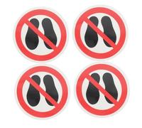 HYTROVE 4 Pcs Do Not Step Warning Sign Stickers Vinyl Safety Warning Decals Self Adhesive Floor Labels for Indoor and Outdoor Use