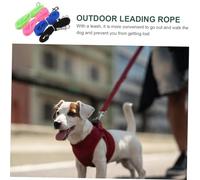 HYTROVE 4 Sets Adjustable Dog Harness Leash Chest Strap and Rope for Puppies Breathable Mesh Vest Outdoor Walking Training with Lightweight Design Black Blue Green Pink
