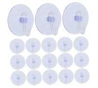 HYTROVE 40pcs Clear Suction Cup Hooks Reusable Shower Hooks for Wall Window Door Strong Adhesion Easy Installation No Marks Modern Minimalist Design for Home Organization