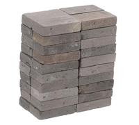 HYTROVE 40pcs Miniature Grey Bricks for Crafts Diy Mini Construction Blocks Small Fake Brick Set for Dollhouse Landscaping and Micro Garden Decor Accessories