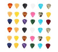 HYTROVE 40PCS Mixed Color Guitar Pick Set Durable Abs Plectrums for Electric Acoustic and Bass Guitars Smooth Striking Surface for Warm Tone Musical Instrument Accessories