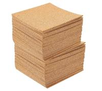 HYTROVE 40pcs Self-Adhesive Cork Pads 4 Inch Square Cork Boards with Writable Surface and Peel and Stick Backing for Offices and Studies