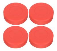HYTROVE 4Pcs Adjustable Hardness Red PVC Ice Hockey Practice Pucks for Training, Professional Outdoor Hockey Accessories, Sports Team Training Equipment